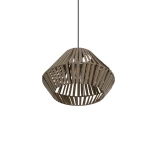 GLOBOSTAR® NUI 205-0067 Boho Κρεμαστό Φωτιστικό Οροφής με Ντουί 1 x E27 AC 220-240V IP20 - Μπεζ - M36 x Π36 x Υ27cm