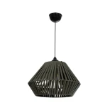 GLOBOSTAR® NUI 205-0069 Boho Κρεμαστό Φωτιστικό Οροφής με Ντουί 1 x E27 AC 220-240V IP20 - Πρασίνο - M36 x Π36 x Υ27cm