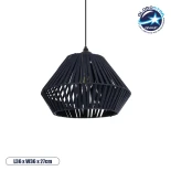 GLOBOSTAR® NUI 205-0071 Boho Κρεμαστό Φωτιστικό Οροφής με Ντουί 1 x E27 AC 220-240V IP20 - Μπλε - M36 x Π36 x Υ27cm