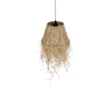 GLOBOSTAR® HERBE 205-0073 Boho Κρεμαστό Φωτιστικό Οροφής με Ντουί 1 x E27 AC 220-240V IP20 - Μπεζ - M30 x Π30 x Υ40cm
