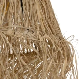 GLOBOSTAR® HERBE 205-0073 Boho Κρεμαστό Φωτιστικό Οροφής με Ντουί 1 x E27 AC 220-240V IP20 - Μπεζ - M30 x Π30 x Υ40cm