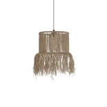 GLOBOSTAR® REGEN 205-0074 Boho Κρεμαστό Φωτιστικό Οροφής με Ντουί 1 x E27 AC 220-240V IP20 - Μπεζ - M30 x Π30 x Υ40cm