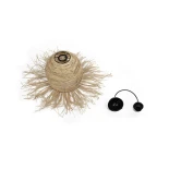 GLOBOSTAR® ROKA 205-0076 Boho Κρεμαστό Φωτιστικό Οροφής με Ντουί 1 x E27 AC 220-240V IP20 - Μπεζ - M25 x Π25 x Υ45cm