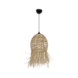 GLOBOSTAR® ROKA 205-0076 Boho Κρεμαστό Φωτιστικό Οροφής με Ντουί 1 x E27 AC 220-240V IP20 - Μπεζ - M25 x Π25 x Υ45cm