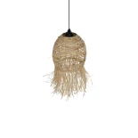 GLOBOSTAR® ROKA 205-0076 Boho Κρεμαστό Φωτιστικό Οροφής με Ντουί 1 x E27 AC 220-240V IP20 - Μπεζ - M25 x Π25 x Υ45cm