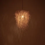 GLOBOSTAR® LIETUS 205-0079 Boho Κρεμαστό Φωτιστικό Οροφής με Ντουί 1 x E27 AC 220-240V IP20 - Μπεζ - M45 x Π45 x Υ50cm