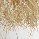 GLOBOSTAR® PLUVIA 205-0080 Boho Κρεμαστό Φωτιστικό Οροφής με Ντουί 1 x E27 AC 220-240V IP20 - Μπεζ - M50 x Π50 x Υ80cm