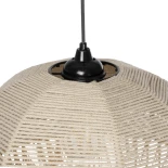 GLOBOSTAR® PLUVIA 205-0081 Boho Κρεμαστό Φωτιστικό Οροφής με Ντουί 1 x E27 AC 220-240V IP20 - Μπεζ - M40 x Π40 x Υ70cm