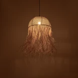 GLOBOSTAR® PLUVIA 205-0081 Boho Κρεμαστό Φωτιστικό Οροφής με Ντουί 1 x E27 AC 220-240V IP20 - Μπεζ - M40 x Π40 x Υ70cm