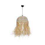 GLOBOSTAR® PLUVIA 205-0081 Boho Κρεμαστό Φωτιστικό Οροφής με Ντουί 1 x E27 AC 220-240V IP20 - Μπεζ - M40 x Π40 x Υ70cm