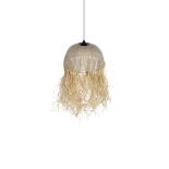 GLOBOSTAR® PLUVIA 205-0081 Boho Κρεμαστό Φωτιστικό Οροφής με Ντουί 1 x E27 AC 220-240V IP20 - Μπεζ - M40 x Π40 x Υ70cm