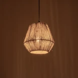 GLOBOSTAR® PULVIS 205-0083 Boho Κρεμαστό Φωτιστικό Οροφής με Ντουί 1 x E27 AC 220-240V IP20 - Μπεζ - M22 x Π22 x Υ22cm