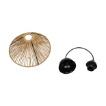 GLOBOSTAR® FUNIS 205-0084 Boho Κρεμαστό Φωτιστικό Οροφής με Ντουί 1 x E27 AC 220-240V IP20 - Μπεζ - M25 x Π25 x Υ16cm