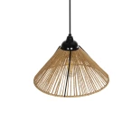 GLOBOSTAR® FUNIS 205-0084 Boho Κρεμαστό Φωτιστικό Οροφής με Ντουί 1 x E27 AC 220-240V IP20 - Μπεζ - M25 x Π25 x Υ16cm