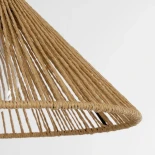 GLOBOSTAR® FUNIS 205-0084 Boho Κρεμαστό Φωτιστικό Οροφής με Ντουί 1 x E27 AC 220-240V IP20 - Μπεζ - M25 x Π25 x Υ16cm