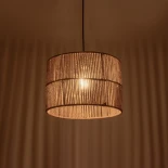 GLOBOSTAR® SAFA 205-0085 Boho Κρεμαστό Φωτιστικό Οροφής με Ντουί 1 x E27 AC 220-240V IP20 - Μπεζ - M30 x Π30 x Υ26cm