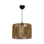 GLOBOSTAR® SAFA 205-0085 Boho Κρεμαστό Φωτιστικό Οροφής με Ντουί 1 x E27 AC 220-240V IP20 - Μπεζ - M30 x Π30 x Υ26cm