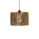 GLOBOSTAR® SAFA 205-0085 Boho Κρεμαστό Φωτιστικό Οροφής με Ντουί 1 x E27 AC 220-240V IP20 - Μπεζ - M30 x Π30 x Υ26cm