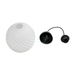 GLOBOSTAR® KEGEL 206-0004 Μοντέρνο Κρεμαστό Φωτιστικό Οροφής με Ντουί 1 x E27 AC 220-240V IP20 - Λευκό - Μ20 x Π20 x Υ20cm