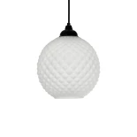 GLOBOSTAR® KEGEL 206-0004 Μοντέρνο Κρεμαστό Φωτιστικό Οροφής με Ντουί 1 x E27 AC 220-240V IP20 - Λευκό - Μ20 x Π20 x Υ20cm