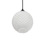 GLOBOSTAR® KEGEL 206-0004 Μοντέρνο Κρεμαστό Φωτιστικό Οροφής με Ντουί 1 x E27 AC 220-240V IP20 - Λευκό - Μ20 x Π20 x Υ20cm