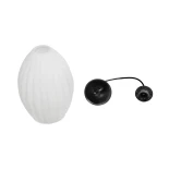 GLOBOSTAR® GURIA 206-0008 Μοντέρνο Κρεμαστό Φωτιστικό Οροφής με Ντουί 1 x E27 AC 220-240V IP20 - Λευκό - Μ19 x Π19 x Υ26cm