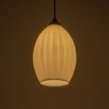 GLOBOSTAR® GURIA 206-0008 Μοντέρνο Κρεμαστό Φωτιστικό Οροφής με Ντουί 1 x E27 AC 220-240V IP20 - Λευκό - Μ19 x Π19 x Υ26cm