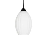 GLOBOSTAR® GURIA 206-0008 Μοντέρνο Κρεμαστό Φωτιστικό Οροφής με Ντουί 1 x E27 AC 220-240V IP20 - Λευκό - Μ19 x Π19 x Υ26cm