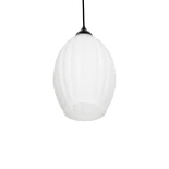 GLOBOSTAR® GURIA 206-0008 Μοντέρνο Κρεμαστό Φωτιστικό Οροφής με Ντουί 1 x E27 AC 220-240V IP20 - Λευκό - Μ19 x Π19 x Υ26cm