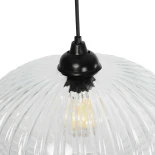 GLOBOSTAR® PERA 206-0009 Μοντέρνο Κρεμαστό Φωτιστικό Οροφής με Ντουί 1 x E27 AC 220-240V IP20 - Διάφανο - Μ30 x Π30 x Υ22cm