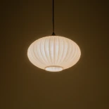 GLOBOSTAR® PERA 206-0011 Μοντέρνο Κρεμαστό Φωτιστικό Οροφής με Ντουί 1 x E27 AC 220-240V IP20 - Λευκό - Μ30 x Π30 x Υ22cm