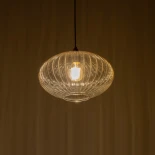 GLOBOSTAR® PERA 206-0012 Μοντέρνο Κρεμαστό Φωτιστικό Οροφής με Ντουί 1 x E27 AC 220-240V IP20 - Mελί - Μ30 x Π30 x Υ22cm