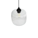 GLOBOSTAR® MELONI 206-0013 Μοντέρνο Κρεμαστό Φωτιστικό Οροφής με Ντουί 1 x E27 AC 220-240V IP20 - Διάφανο - Μ20 x Π20 x Υ24cm