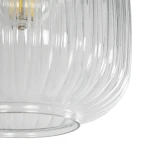 GLOBOSTAR® MELONI 206-0013 Μοντέρνο Κρεμαστό Φωτιστικό Οροφής με Ντουί 1 x E27 AC 220-240V IP20 - Διάφανο - Μ20 x Π20 x Υ24cm