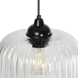 GLOBOSTAR® MELONI 206-0013 Μοντέρνο Κρεμαστό Φωτιστικό Οροφής με Ντουί 1 x E27 AC 220-240V IP20 - Διάφανο - Μ20 x Π20 x Υ24cm