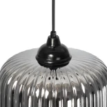 GLOBOSTAR® MELONI 206-0014 Μοντέρνο Κρεμαστό Φωτιστικό Οροφής με Ντουί 1 x E27 AC 220-240V IP20 - Μαύρο Φιμέ - Μ20 x Π20 x Υ24cm