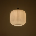 GLOBOSTAR® MELONI 206-0015 Μοντέρνο Κρεμαστό Φωτιστικό Οροφής με Ντουί 1 x E27 AC 220-240V IP20 - Λευκό - Μ20 x Π20 x Υ24cm