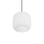 GLOBOSTAR® MELONI 206-0015 Μοντέρνο Κρεμαστό Φωτιστικό Οροφής με Ντουί 1 x E27 AC 220-240V IP20 - Λευκό - Μ20 x Π20 x Υ24cm