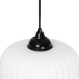 GLOBOSTAR® MELONI 206-0015 Μοντέρνο Κρεμαστό Φωτιστικό Οροφής με Ντουί 1 x E27 AC 220-240V IP20 - Λευκό - Μ20 x Π20 x Υ24cm