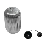 GLOBOSTAR® MELONI 206-0018 Μοντέρνο Κρεμαστό Φωτιστικό Οροφής με Ντουί 1 x E27 AC 220-240V IP20 - Μαύρο Φιμέ - Μ20 x Π20 x Υ38cm