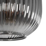 GLOBOSTAR® MELONI 206-0018 Μοντέρνο Κρεμαστό Φωτιστικό Οροφής με Ντουί 1 x E27 AC 220-240V IP20 - Μαύρο Φιμέ - Μ20 x Π20 x Υ38cm