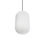 GLOBOSTAR® MELONI 206-0019 Μοντέρνο Κρεμαστό Φωτιστικό Οροφής με Ντουί 1 x E27 AC 220-240V IP20 - Λευκό - Μ20 x Π20 x Υ38cm