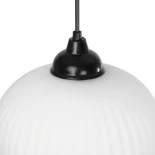 GLOBOSTAR® MELONI 206-0019 Μοντέρνο Κρεμαστό Φωτιστικό Οροφής με Ντουί 1 x E27 AC 220-240V IP20 - Λευκό - Μ20 x Π20 x Υ38cm