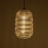 GLOBOSTAR® MELONI 206-0020 Μοντέρνο Κρεμαστό Φωτιστικό Οροφής με Ντουί 1 x E27 AC 220-240V IP20 - Mελί - Μ20 x Π20 x Υ38cm