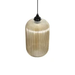 GLOBOSTAR® MELONI 206-0020 Μοντέρνο Κρεμαστό Φωτιστικό Οροφής με Ντουί 1 x E27 AC 220-240V IP20 - Mελί - Μ20 x Π20 x Υ38cm