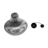 GLOBOSTAR® VERRE 206-0021 Μοντέρνο Κρεμαστό Φωτιστικό Οροφής με Ντουί 1 x E27 AC 220-240V IP20 - Μαύρο Φιμέ - Μ38 x Π38 x Υ34cm