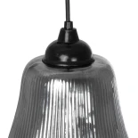 GLOBOSTAR® VERRE 206-0021 Μοντέρνο Κρεμαστό Φωτιστικό Οροφής με Ντουί 1 x E27 AC 220-240V IP20 - Μαύρο Φιμέ - Μ38 x Π38 x Υ34cm