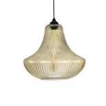 GLOBOSTAR® VERRE 206-0022 Μοντέρνο Κρεμαστό Φωτιστικό Οροφής με Ντουί 1 x E27 AC 220-240V IP20 - Mελί - Μ38 x Π38 x Υ34cm