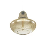 GLOBOSTAR® VERRE 206-0022 Μοντέρνο Κρεμαστό Φωτιστικό Οροφής με Ντουί 1 x E27 AC 220-240V IP20 - Mελί - Μ38 x Π38 x Υ34cm