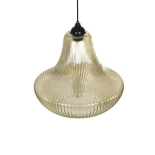 GLOBOSTAR® VERRE 206-0022 Μοντέρνο Κρεμαστό Φωτιστικό Οροφής με Ντουί 1 x E27 AC 220-240V IP20 - Mελί - Μ38 x Π38 x Υ34cm